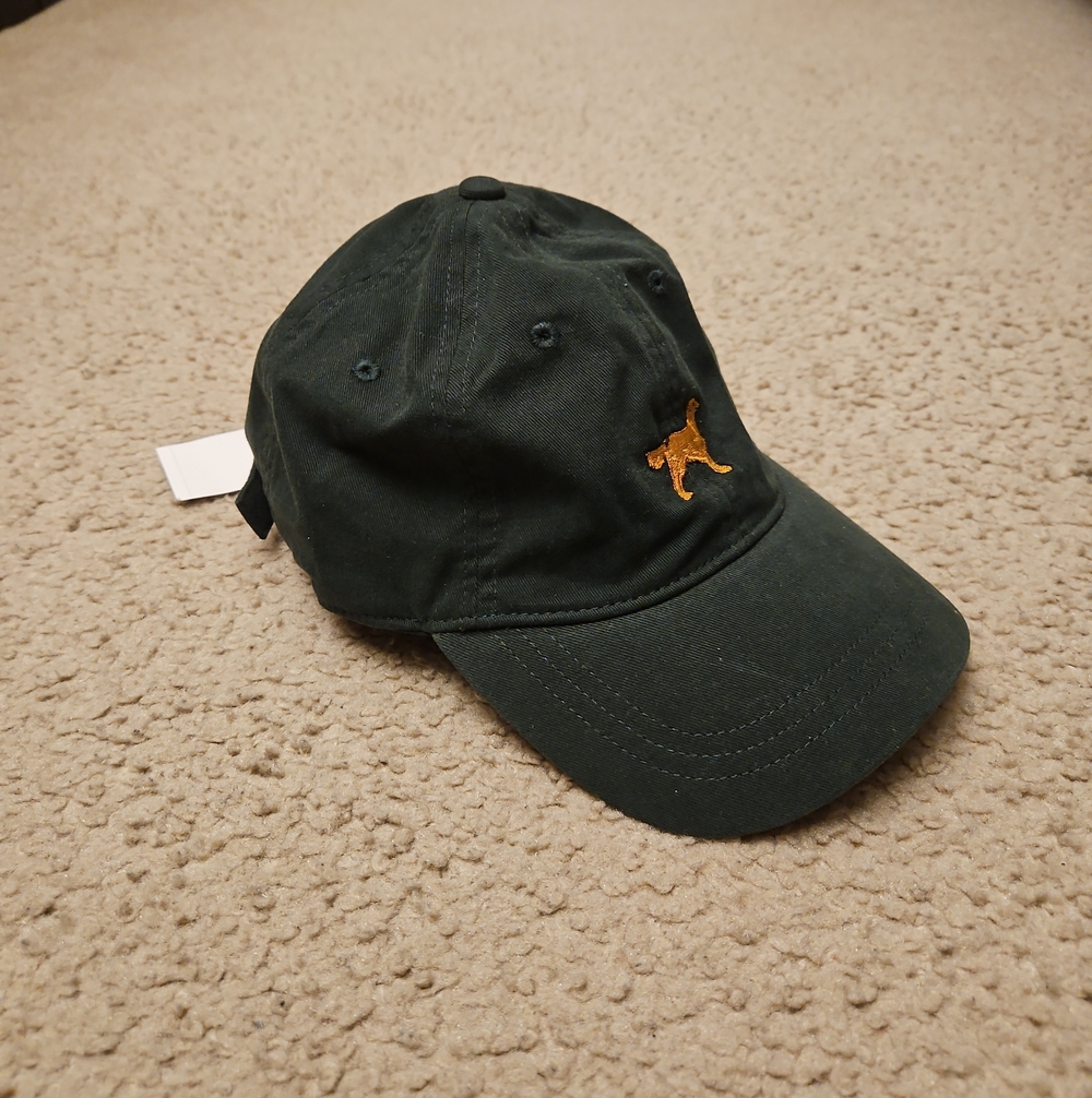 J. Crew Kids Dark Green Cap with Gold Dog Patch